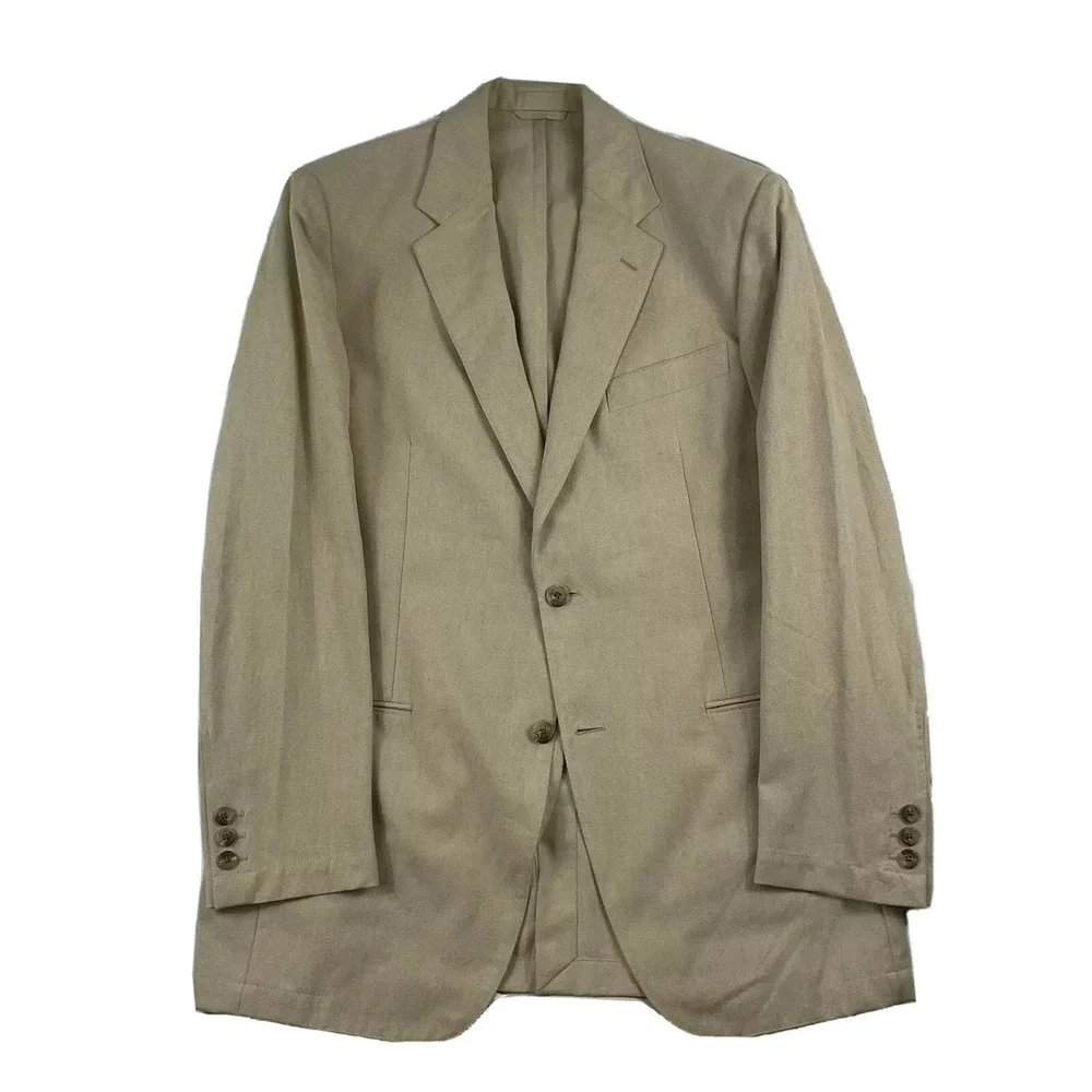 Belvest Khaki Pure Cotton Blazer Mens 40R G2 Made in Italy Beige Sport Coat NWT